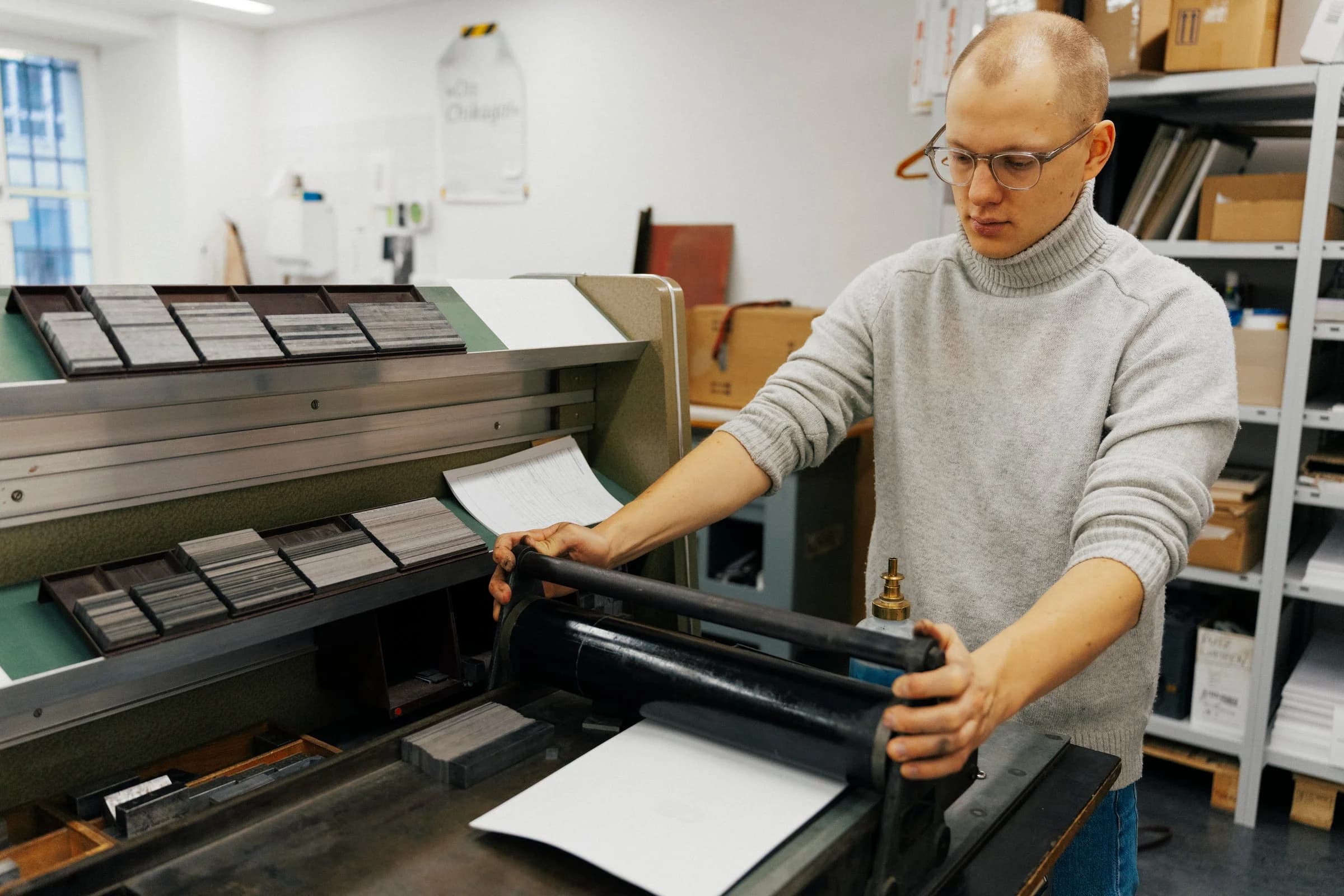 Emil Vorbrugg - Letterpress detail showing analog print quality
