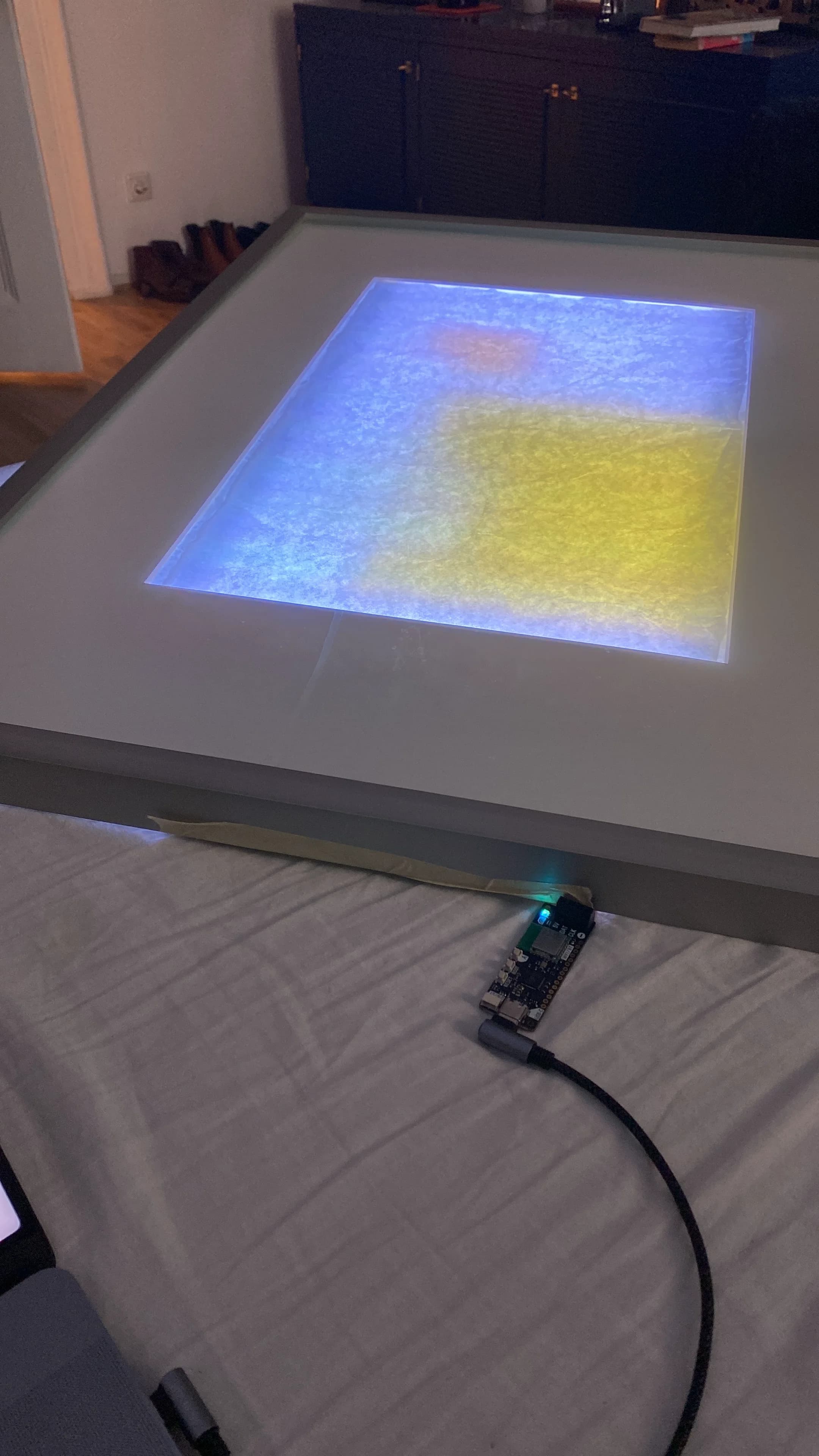 Emil Vorbrugg - Lichtobjekt diffuser with Japanese paper texture